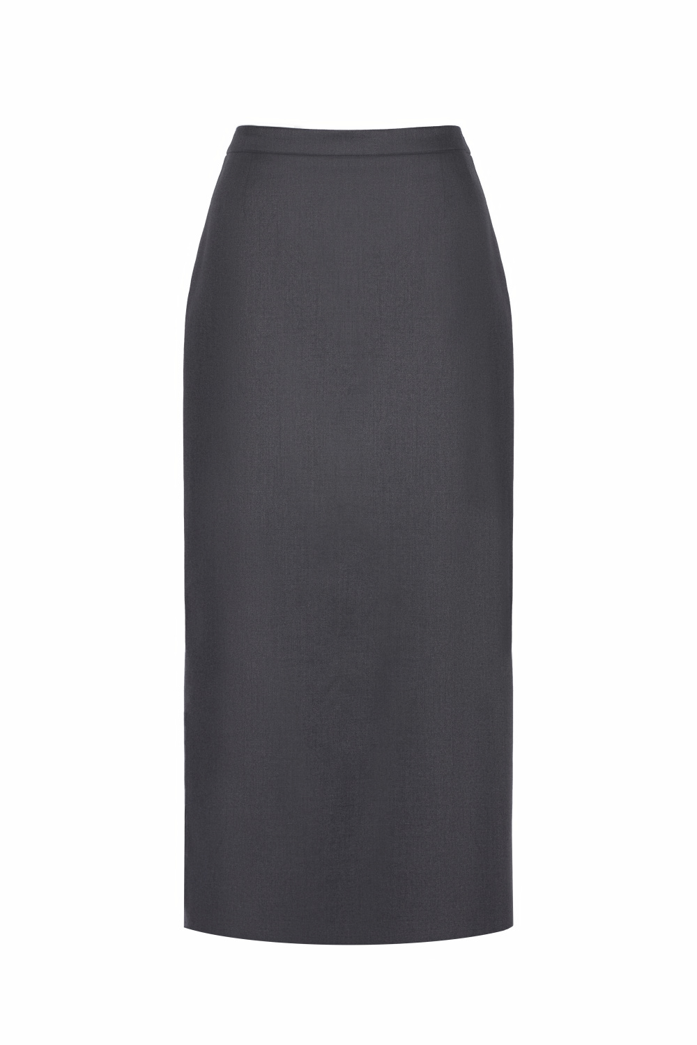 Серая юбка длины макси