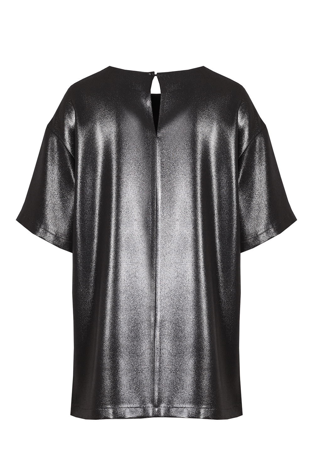 Черная блуза с серебряным напылением 2